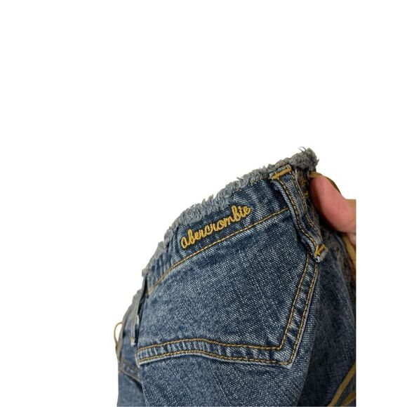 Vintage Abercrombie & Fitch‎ Y2K Lace Up Capri Jeans - Picture 7 of 8